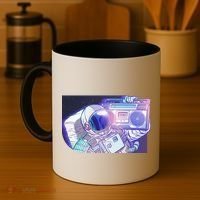 Retro Astronaut Galazy Boombox Coffee Mug thumb 4