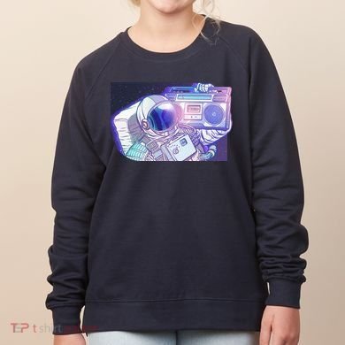 Retro Astronaut Galazy Boombox Women's Sweatshirt