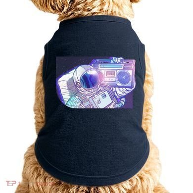 Retro Astronaut Galazy Boombox Doggie Tank