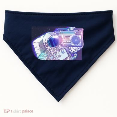 Retro Astronaut Galazy Boombox USA-Made Doggie Bandana
