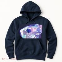 Retro Astronaut Galazy Boombox Hoodie thumb 0