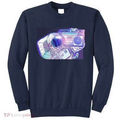 Retro Astronaut Galazy Boombox Sweatshirt