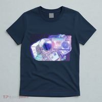 Retro Astronaut Galazy Boombox T-Shirt thumb 5