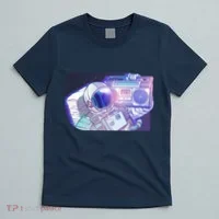 Retro Astronaut Galazy Boombox T-Shirt thumb 5