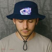 Retro Astronaut Galazy Boombox Bucket Hat thumb 2
