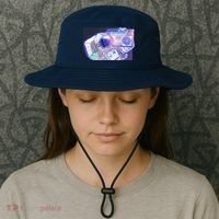 Retro Astronaut Galazy Boombox Bucket Hat thumb 3