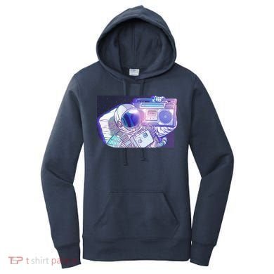Retro Astronaut Galazy Boombox Women's Hoodie