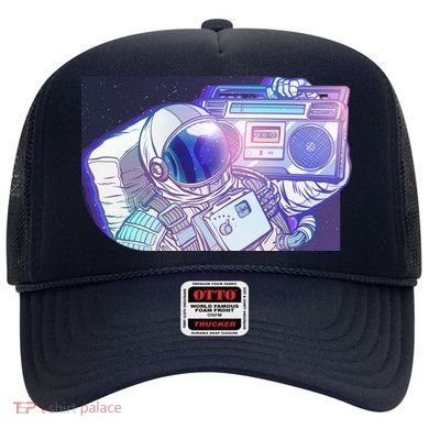 Retro Astronaut Galazy Boombox Hat