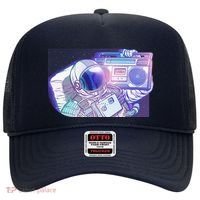 Retro Astronaut Galazy Boombox Hat thumb 0