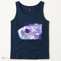 Retro Astronaut Galazy Boombox Tank Top thumb 2