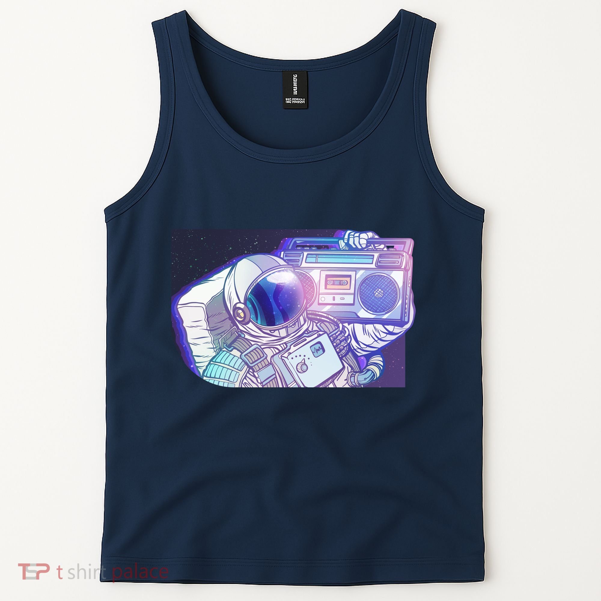 Retro Astronaut Galazy Boombox Tank Top