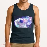 Retro Astronaut Galazy Boombox Tank Top thumb 3