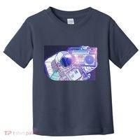 Retro Astronaut Galazy Boombox Toddler T-Shirt thumb 0
