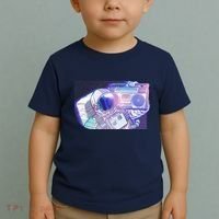 Retro Astronaut Galazy Boombox Toddler T-Shirt thumb 2