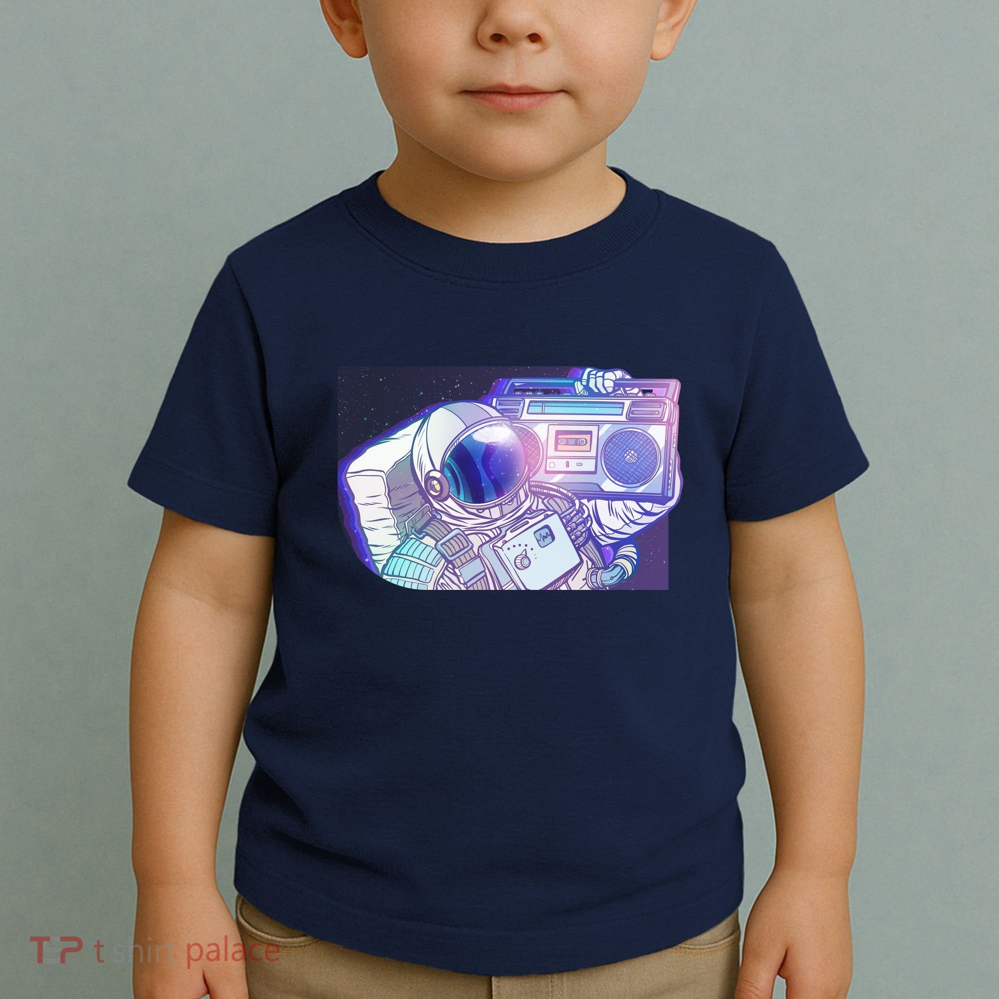 Retro Astronaut Galazy Boombox Toddler T-Shirt