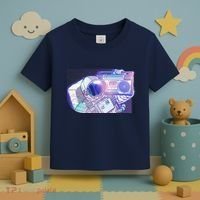 Retro Astronaut Galazy Boombox Toddler T-Shirt thumb 3