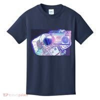 Retro Astronaut Galazy Boombox Kids T-Shirt thumb 0