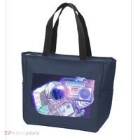 Retro Astronaut Galazy Boombox Tote Bag thumb 3