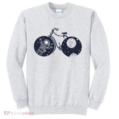 Retro Astronaut Space Bicycle Sweatshirt