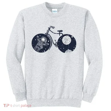 Retro Astronaut Space Bicycle Sweatshirt