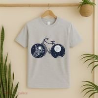 Retro Astronaut Space Bicycle T-Shirt thumb 2