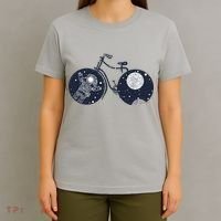 Retro Astronaut Space Bicycle T-Shirt thumb 4