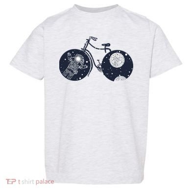 Retro Astronaut Space Bicycle Toddler T-Shirt