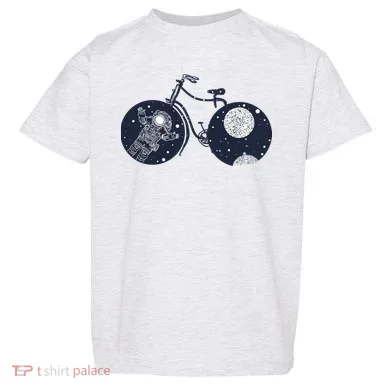 Retro Astronaut Space Bicycle Toddler T-Shirt