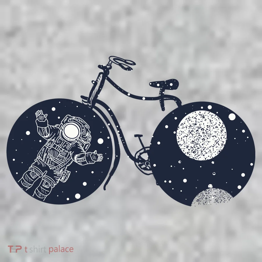Retro Astronaut Space Bicycle Toddler T-Shirt