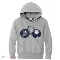 Retro Astronaut Space Bicycle Kids Hoodie thumb 0