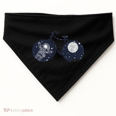Retro Astronaut Space Bicycle USA-Made Doggie Bandana