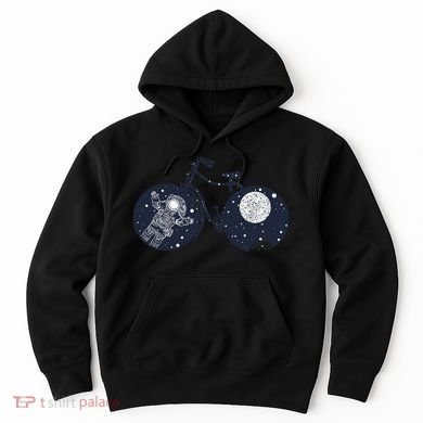 Retro Astronaut Space Bicycle Hoodie