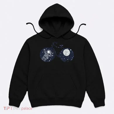 Retro Astronaut Space Bicycle Hoodie