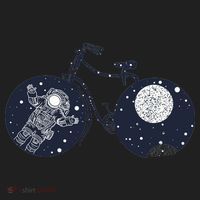 Retro Astronaut Space Bicycle Beanie thumb 2
