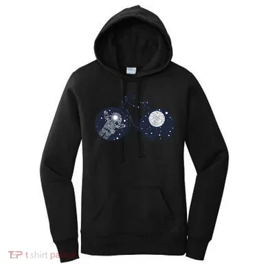 Retro Astronaut Space Bicycle Women's Hoodie