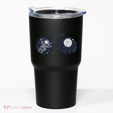 Retro Astronaut Space Bicycle Tumbler