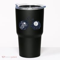 Retro Astronaut Space Bicycle Tumbler thumb 0