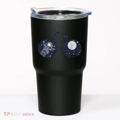 Retro Astronaut Space Bicycle Tumbler