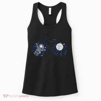 Retro Astronaut Space Bicycle Women's Tank Top