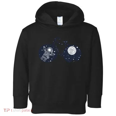 Retro Astronaut Space Bicycle Toddler Hoodie