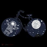 Retro Astronaut Space Bicycle Tank Top thumb 6