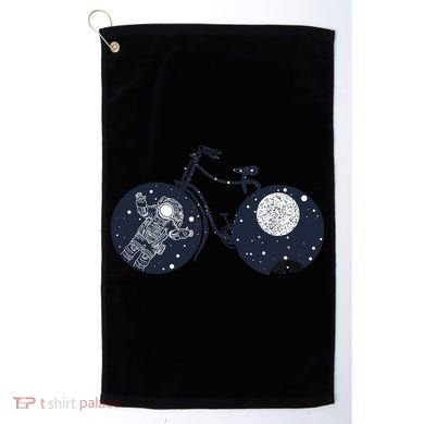 Retro Astronaut Space Bicycle Golf Towel