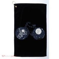 Retro Astronaut Space Bicycle Golf Towel thumb 0