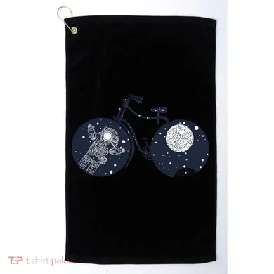 Retro Astronaut Space Bicycle Golf Towel