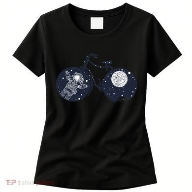 Retro Astronaut Space Bicycle Women's T-Shirt