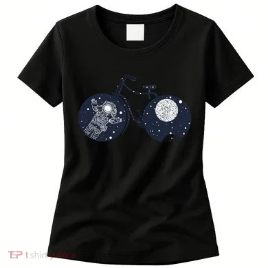Retro Astronaut Space Bicycle Women's T-Shirt