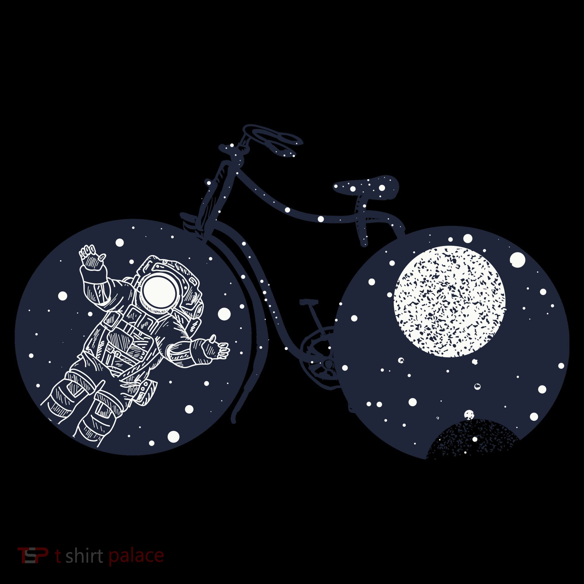 Retro Astronaut Space Bicycle Kids Long Sleeve Shirt