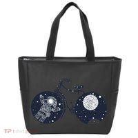 Retro Astronaut Space Bicycle Tote Bag thumb 0