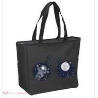 Retro Astronaut Space Bicycle Tote Bag thumb 2