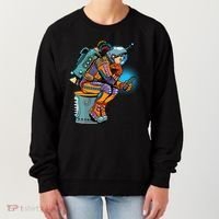 Retro Astronaut With Smartphone Women's Sweatshirt thumb 0